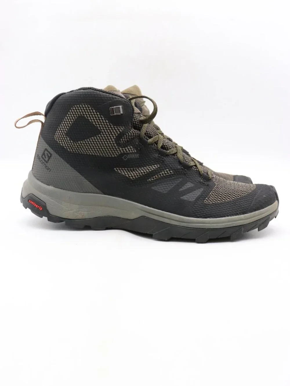 Salomon-Outline Mid GTX Gore-Tex Men's 9.5 Beluga Black Athletic Hiking Boot